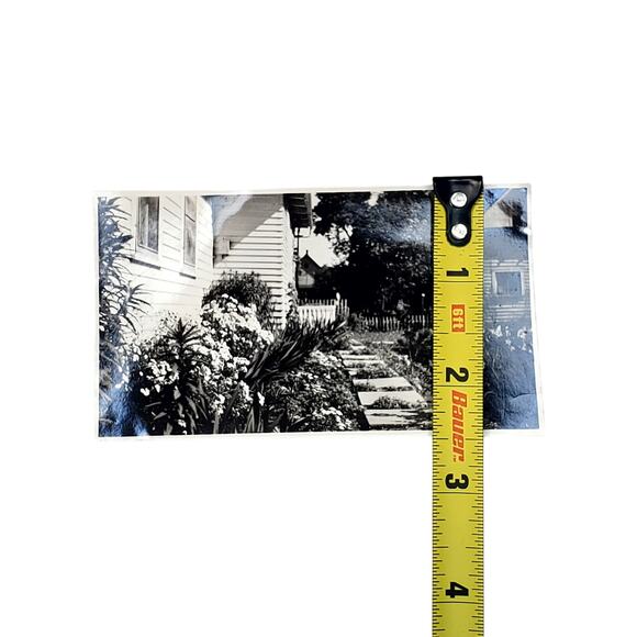 Vtg Photo of Garden Walkway Original Monochrome Photography Found Landscape - Picture 2 of 4